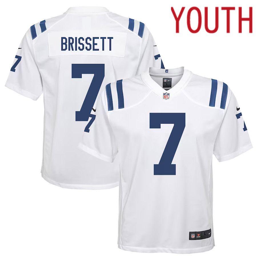 Youth Indianapolis Colts #7 Jacoby Brissett Nike White Game NFL Jersey->youth nfl jersey->Youth Jersey